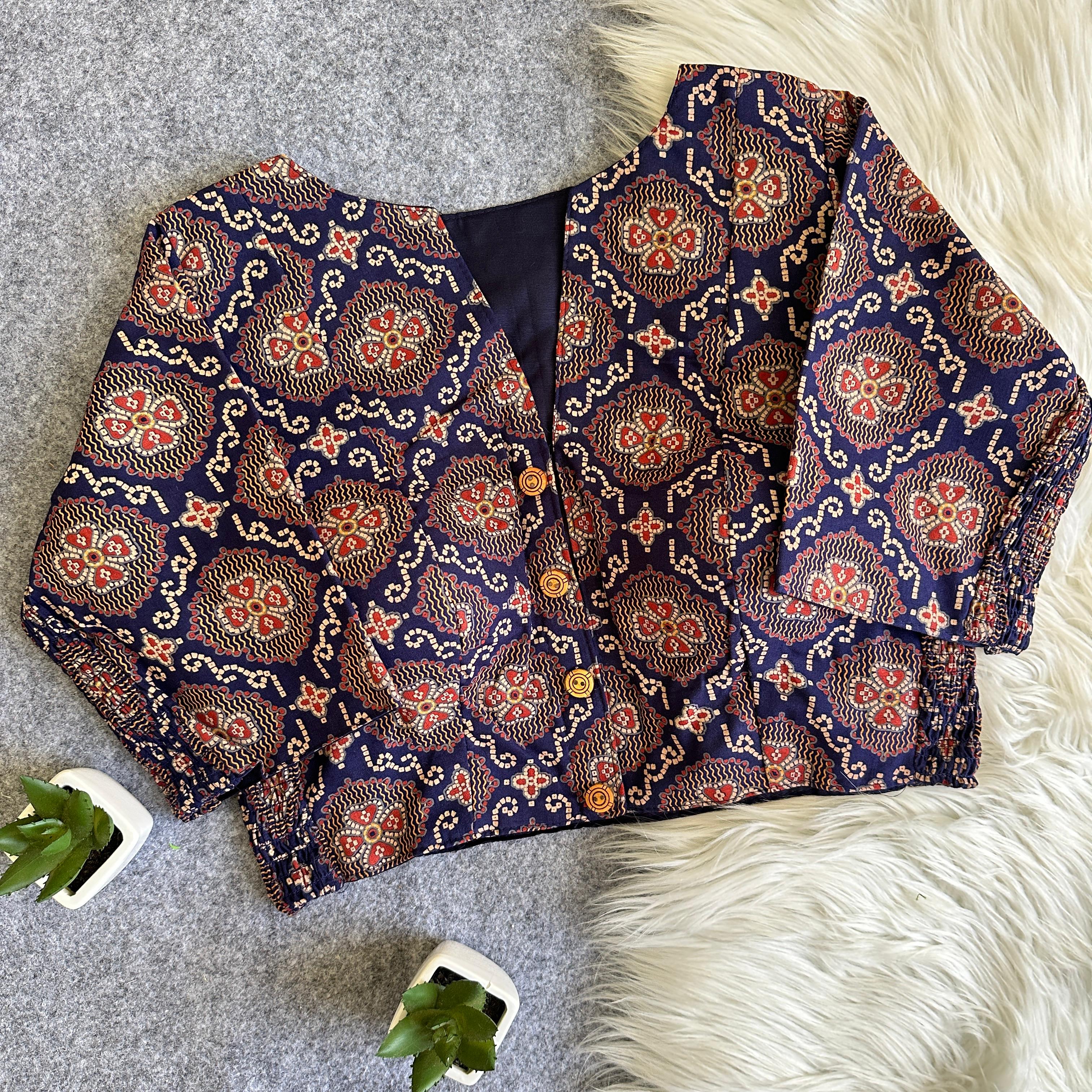 Rithika Ajrakh Cotton Blouse
